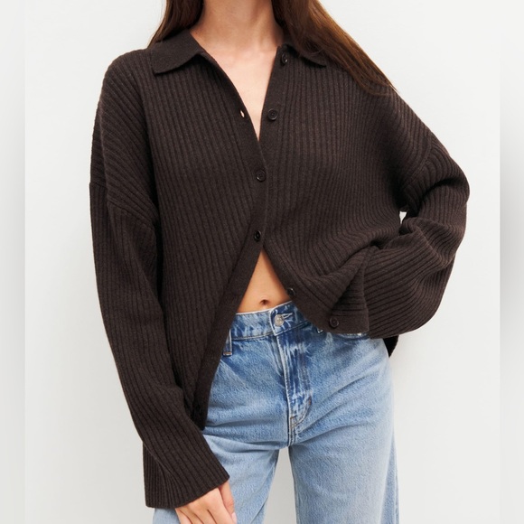 Reformation Sweaters - Reformation Fantino Chasmere Collard Cardigan